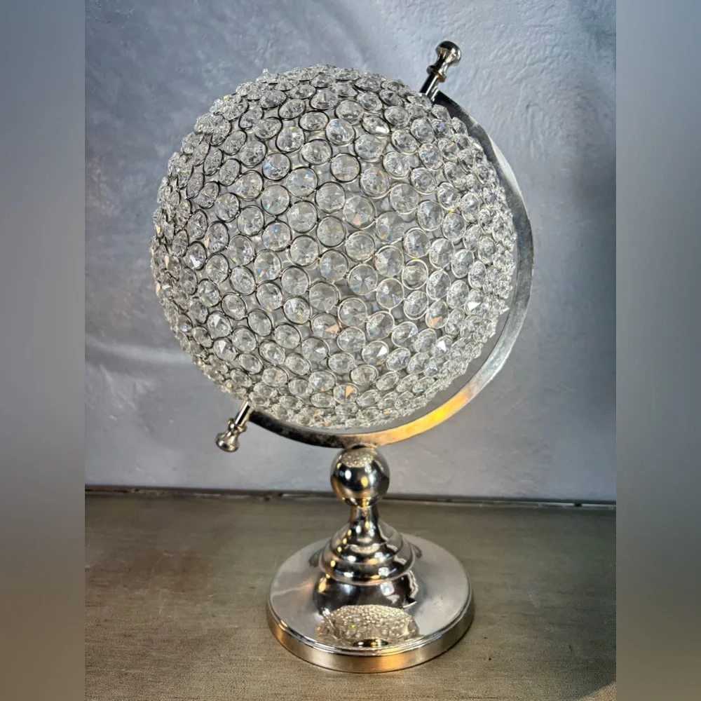 Crystal Globe Decor with Silver Stand - Picture 6 of 13